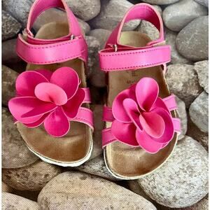 PINK FLOWER SANDAL-SIZE 9